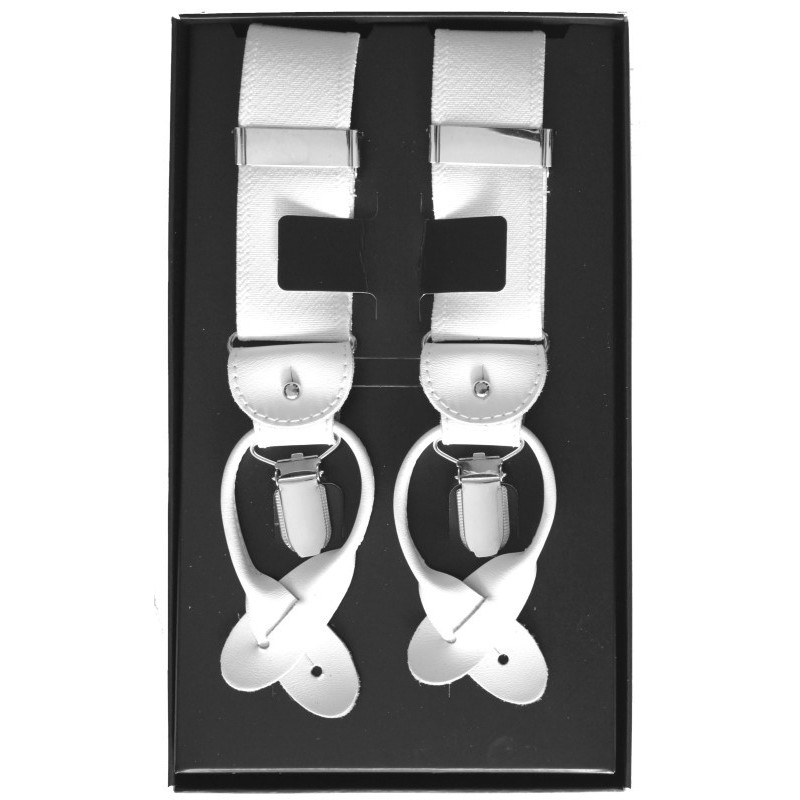 Traky na gombíky biele