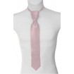 Francúzska kravata púdrová ružová s vreckovkou