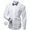 Fraková košeľa biela na manžetové gombíky slim fit Victorio