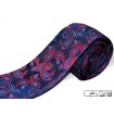 Granátová kravata s červeno-modrým vzorom paisley