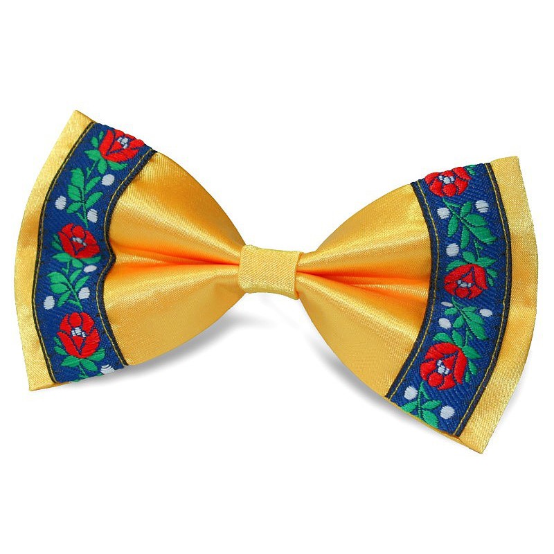 Motýlik žltý s modro-červenou krojovkou BWT