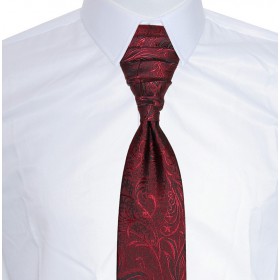 Francúzska kravata bordová vzorovaná 