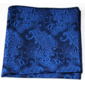 Vreckovka parížska modrá so vzorom paisley