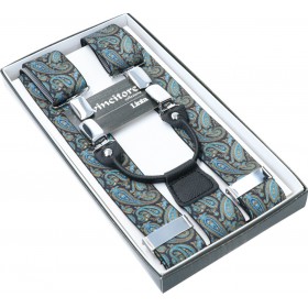 Traky paisley zeleno-tyrkysové VINCITORE