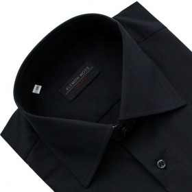 Bavlnená čierna košeľa s lycrou Klemon Fashion Exclusive collection