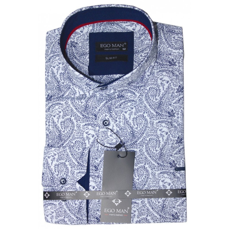 Vzorovaná košeľa so vzorom paisley EgoMan