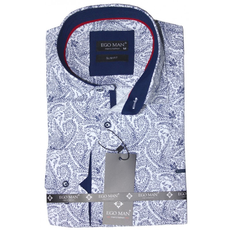 Vzorovaná košeľa so vzorom paisley EgoMan