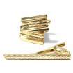Manžetové gombíky s kravatovou sponou zlaté štruktúrované Vincitore