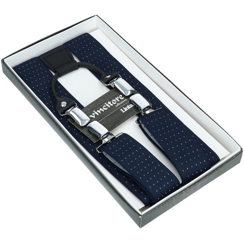 tmavomodré traky bodkované