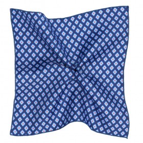 Vreckovka do saka hodvábna modro-červená