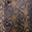 Páska vesta granátová so zlatohnedým vzorom paisley