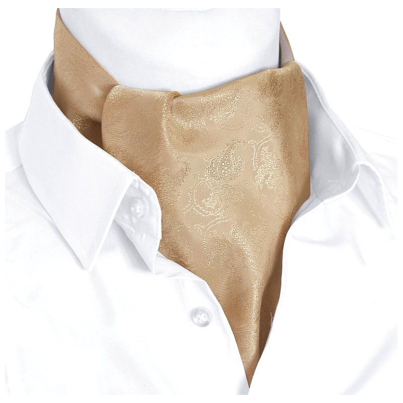 Zlatobéžový askot  paisley