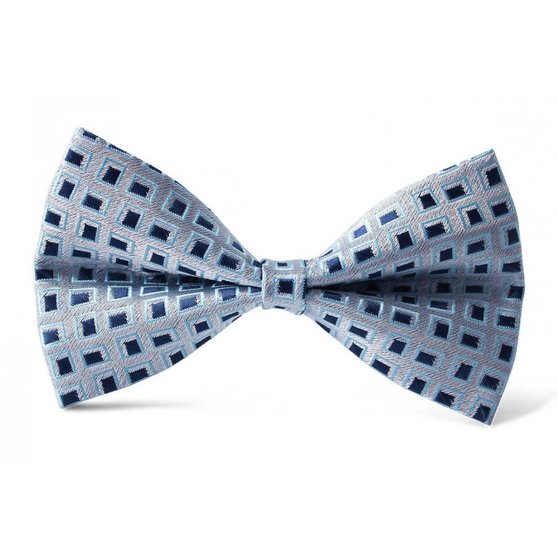 Detský motýlik s tyrkysovo-granátovými štvorčekmi BWT