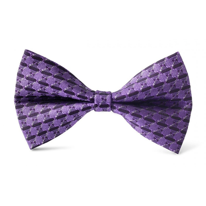 Detský motýlik fialový vzorovaný BWT