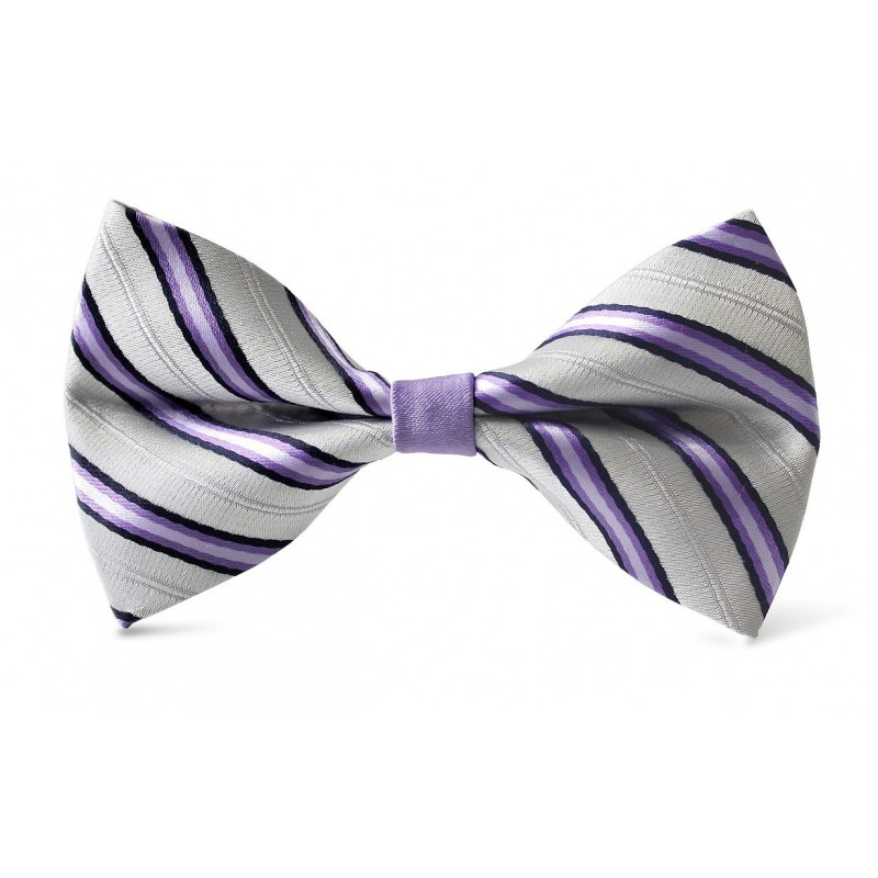 Detský motýlik s fialovými prúžkami BWT