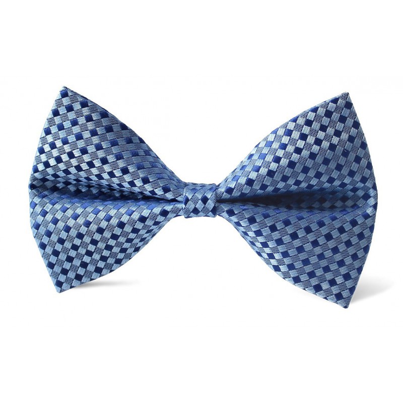 Detský motýlik modrý štvorčekovaný BWT