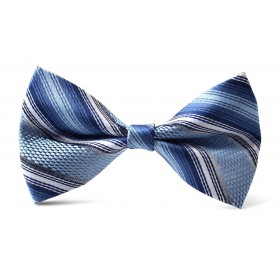 Detský motýlik modrý prúžkovaný BWT