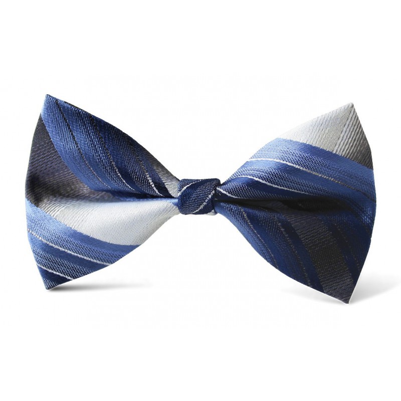 Detský motýlik modré prúžky BWT