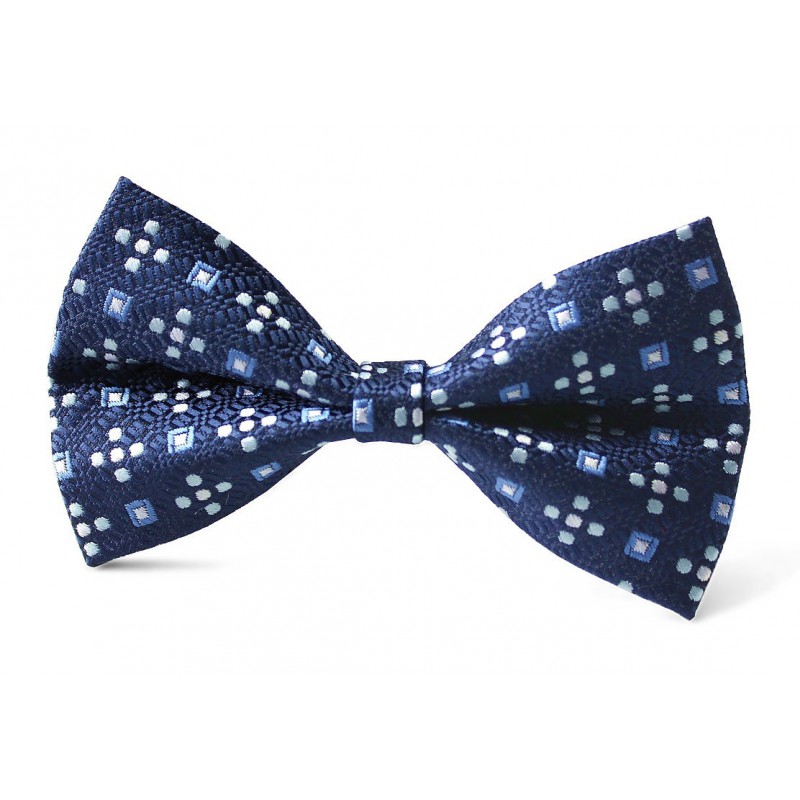 Detský motýlik modrý s drobným vzorom BWT