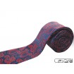 Exkluzívna kravata granátová s červeným vzorom paisley