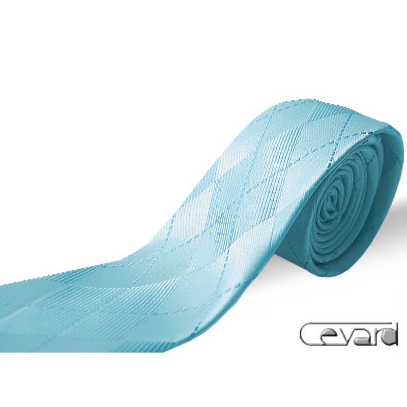 mentolová kravata argyl