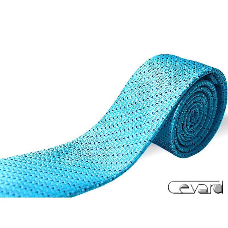 kravata tyrkysová drobný vzor