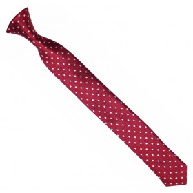 Detská kravata bodkovaná bordová
