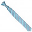 Detská kravata sivá s mentolovými prúžkami