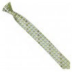 Detská kravata sivá so zelenými štvorčekmi