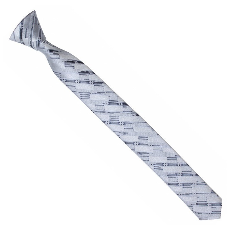 Detská kravata sivá štruktúrovaná