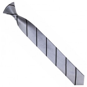 Detská kravata sivá prúžkovaná