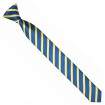 Detská kravata modrá so žltými prúžkami