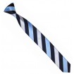 Detská kravata modré a smotanové prúžky