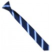 Detská kravata tmavomodrá s modrými prúžkami