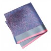 ružovo-modrá svadobná kravata paisley