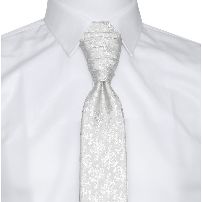 svadobna kravata biela francuzska
