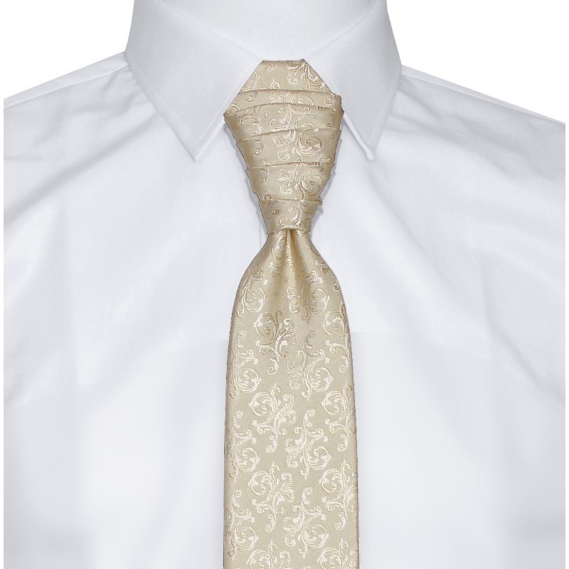 svadobna kravata kremova francuzska