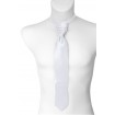 Francúzska kravata biela lesklá hladká 
