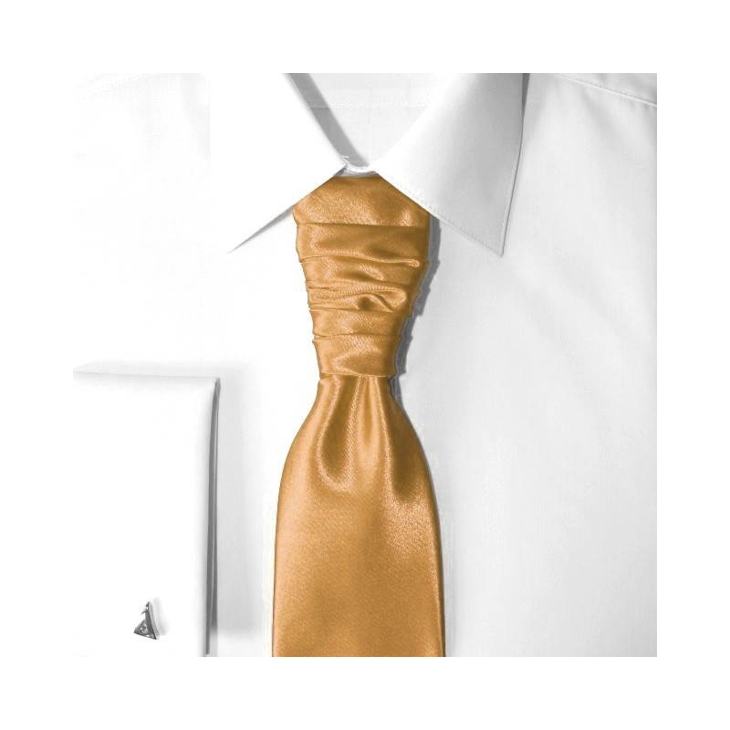 Francúzska kravata zlatá s vreckovkou