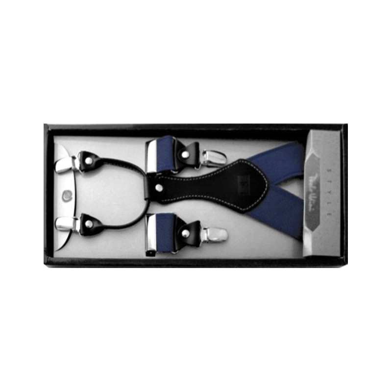 Modré traky s elegantným upínaním