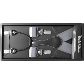 Sivé traky s elegantným upínaním