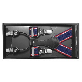 Elegantné traky granát-biela-červená navy dizajn