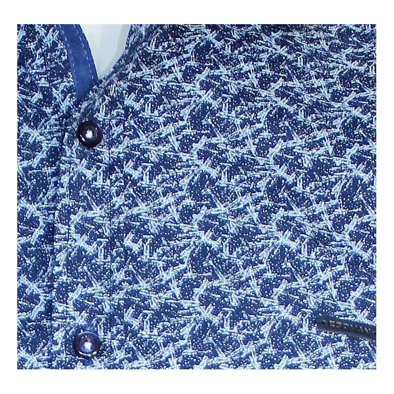 Košeľa s krátkym rukávom tmavomodrá vzorovaná EgoMan