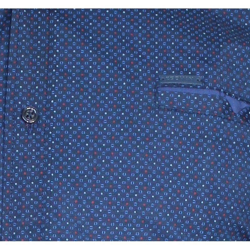 Modrá košeľa s drobným vzorom EgoMan
