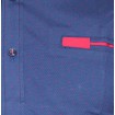 Vzorovaná košeľa modrá s červeným vzorom EgoMan