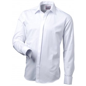 Biela košeľa na manžetové gombíky slim fit Victorio