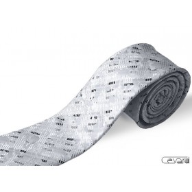 Striebornosivá kravata štruktúrovaná