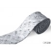Striebornosivá kravata štruktúrovaná