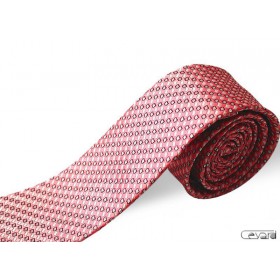 Korálová kravata drobný vzor