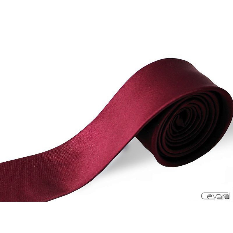 bordová kravata slim